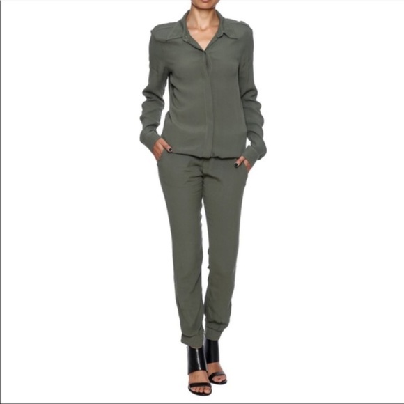 Monrow Crepe Long sleeve jumpsuit - Picture 1 of 8